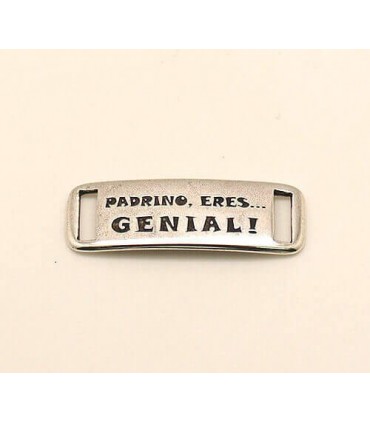 PULSERA FRASE - PADRINO ERES GENIAL